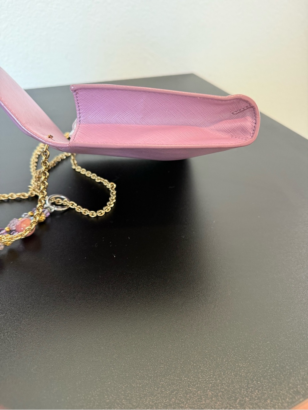 Authentic Salvatore Ferragamo Vara Bow Lilac leather clutch/crossbody - Picture 10 of 16